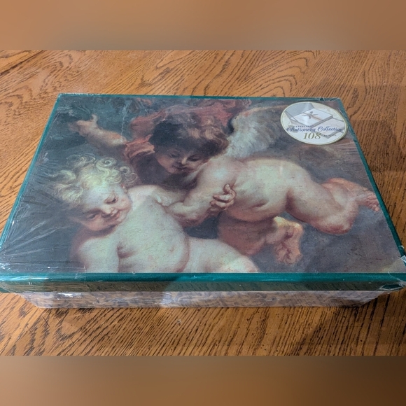 Vintage Cherub Stationery Box with 108 Cards, Sheets & Envelopes - Picture 2 of 6